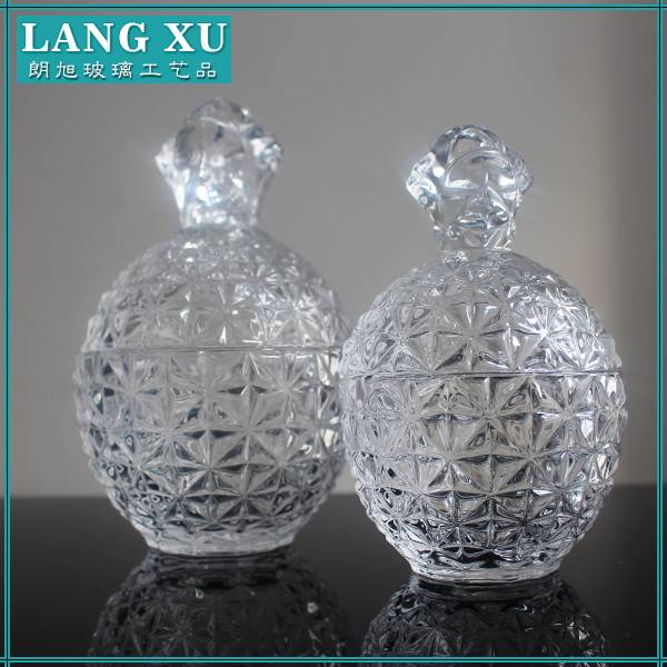 china wholesale Wholesale Candle Jars Glass Factories - LXHY-T088 Christmas wholesale decorations glass cookie jar – Langxu