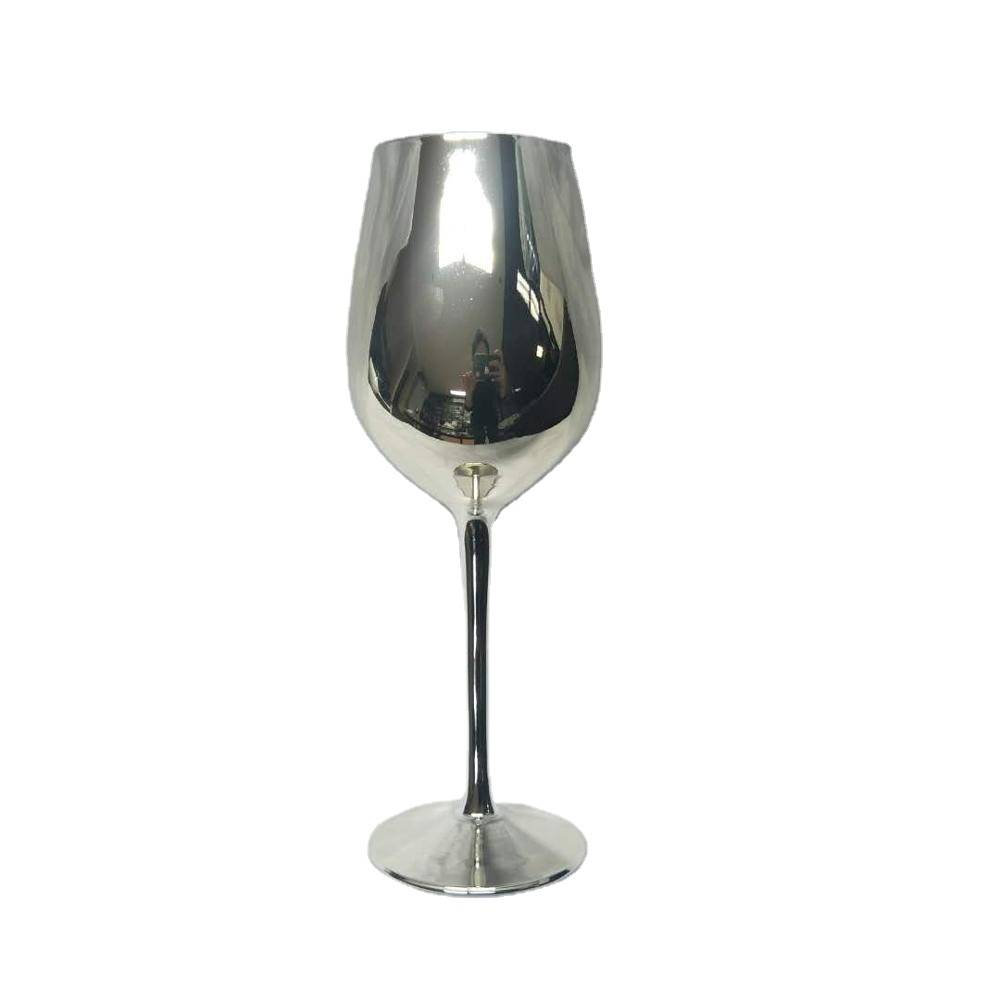 china wholesale Glass Wine Cup Factory - Eco-Friendly Feature bar party silver gold unique goblet wine glass set – Langxu