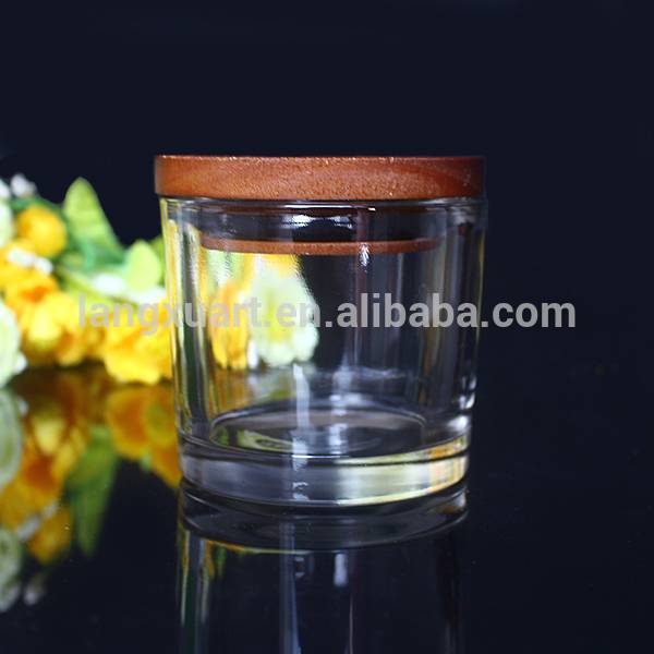 thick glass holders candle glassware with lids