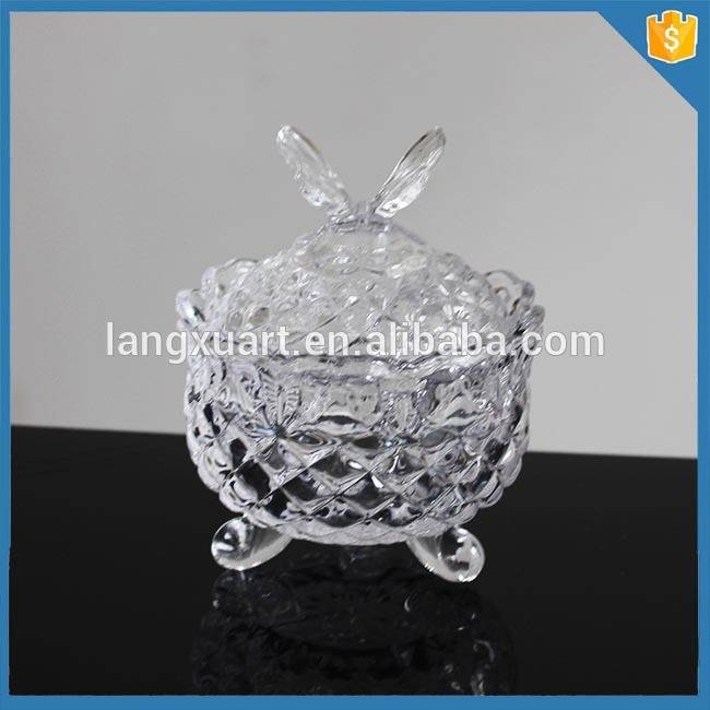china wholesale Christmas Candle Jars Suppliers - Art Gift crystal diamond mini storage jar glass candy jar – Langxu