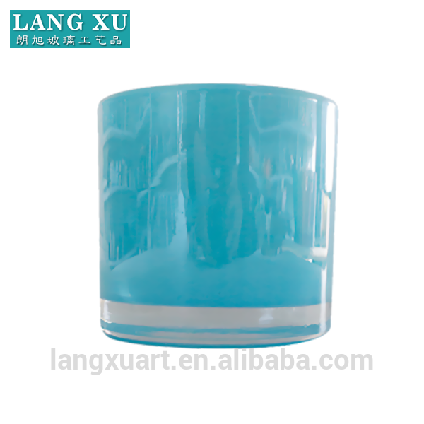 Colored Glass Candle Jar quotes - FYB-0778 7.5X7.8cm 150ml colored glass candle holder buy candle jars glasshouse jars – Langxu
