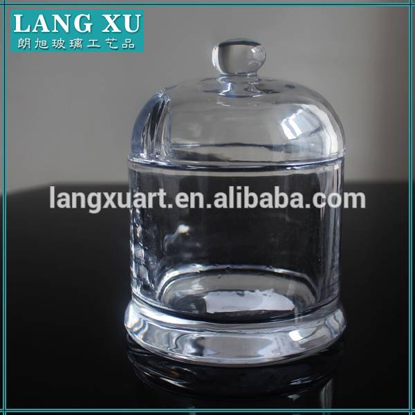 china wholesale Amber Candle Jar pricelist - Listed company alibaba cylinder candy glass jar with dome lid – Langxu