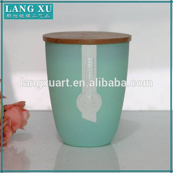 china wholesale Candle Holder Home Decor Factory - Custom made wholesale glassware colored candle jars glass – Langxu
