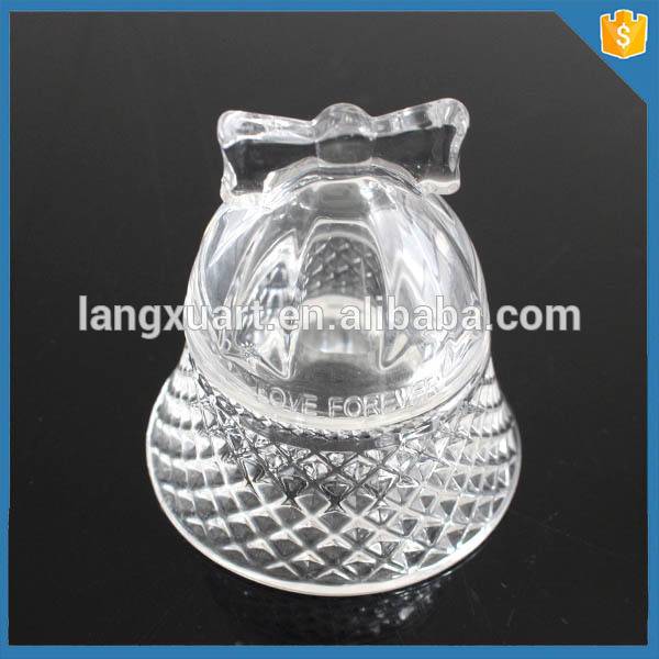 shijiahzuang new design popular shape crystal mini glass bell hars wholesale