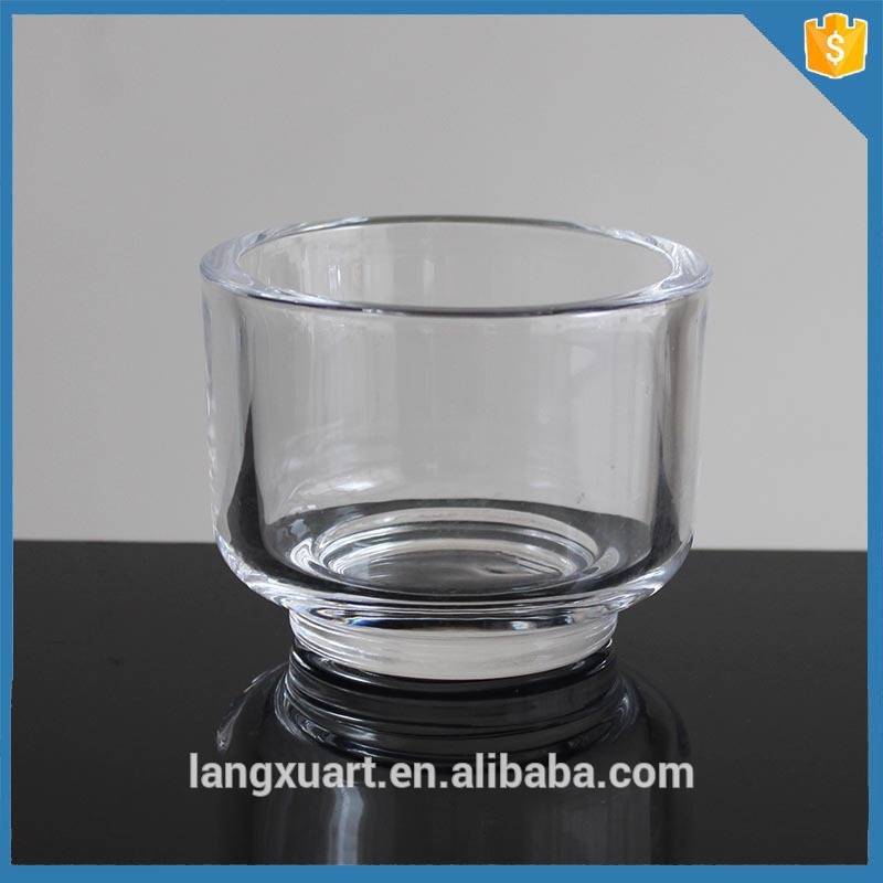 china wholesale Star Candle Holder Suppliers - cheap glass empty clear glass cup for tealight – Langxu