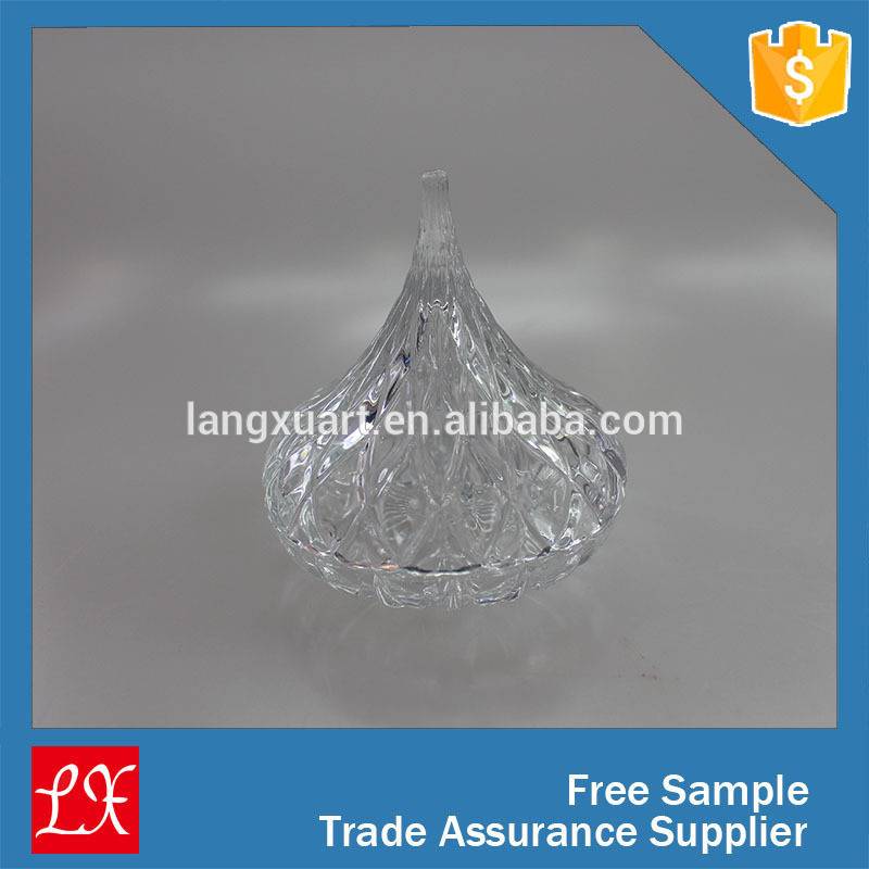 china wholesale Glass Jar For Candle With Lids Factory - glass crystal luxury candle jars – Langxu