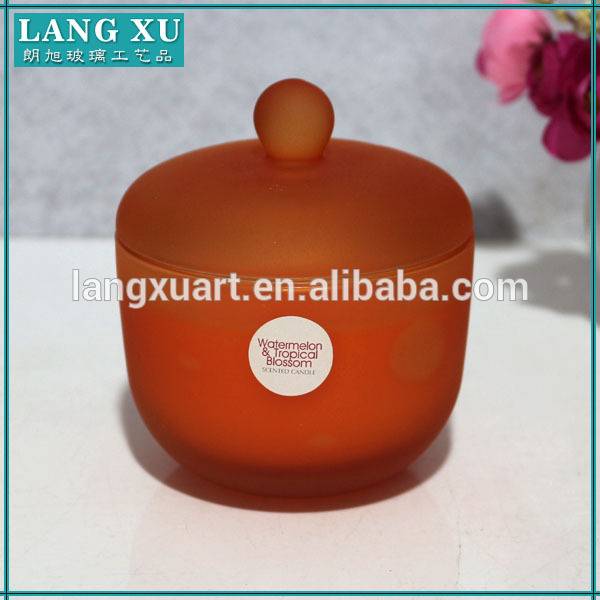 china wholesale Candle Jars With Wooden Lids Factory - frosted mini glass jars with box for gel wax candle – Langxu