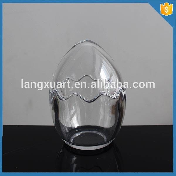 china wholesale Matte Glass Candle Jar Manufacturers - Unique design egg shape candle jars wholesale – Langxu