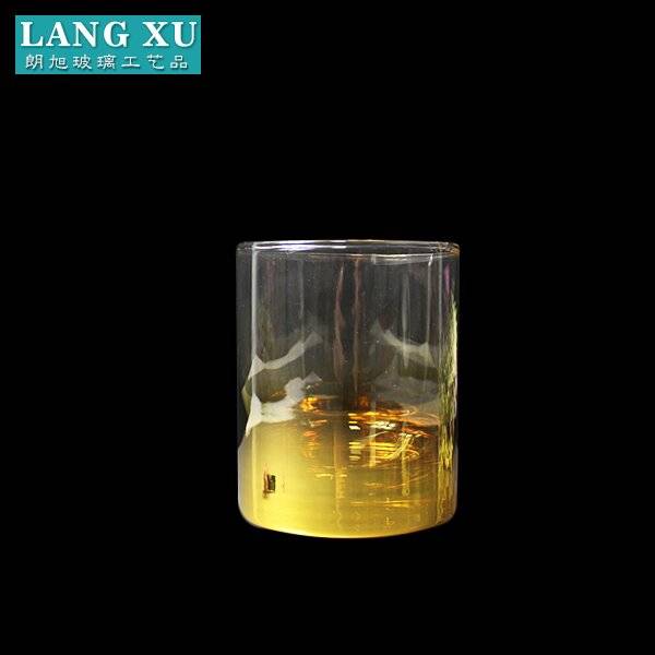 china wholesale Candle Jars With Lid And Boxes quotes - gold base tea light glass candle holder glass bottle manufacturer mexico – Langxu