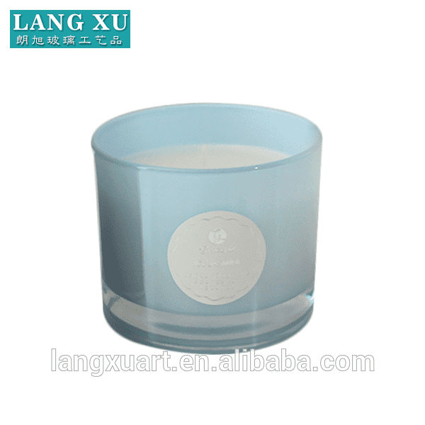 china wholesale Clear Glass Candle Holder Factory - 2018 new product wholesale cylinder metal colored empty decorative candle jars – Langxu