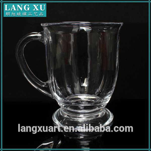 Chinese Professional Wine Glass Stemless - LX-BE001 big tummy fancy clear smooth plain beer mug glass with handles – Langxu