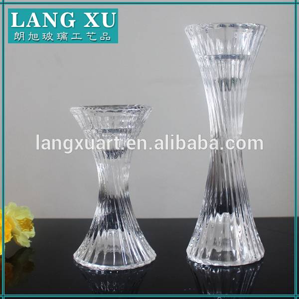 Best Price on Square Glass Candle Holder - LX-A050 guangzhou tower design tall crystal different types of candle holders – Langxu