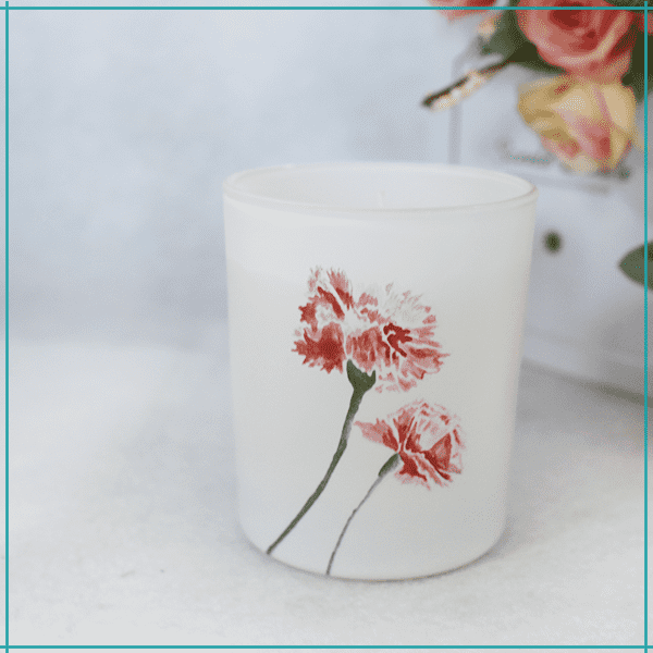 china wholesale Matte Black Candle Jar pricelist - LX-001 custom print carnation flower moroccan candle holder – Langxu