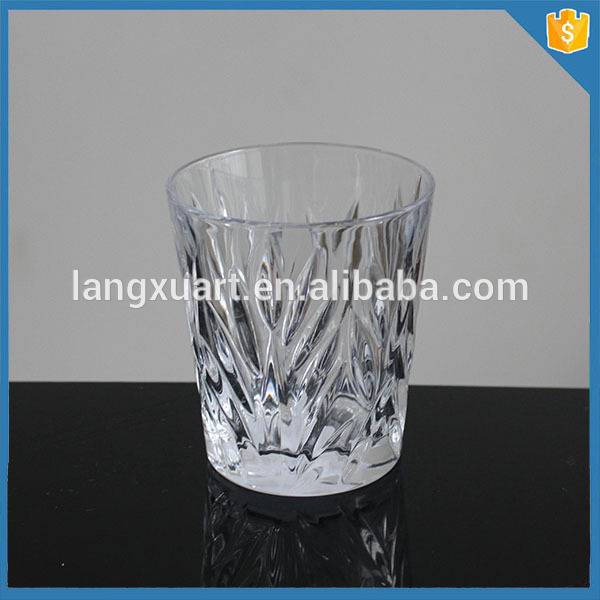 china wholesale Colored Stem Wine Glass quotes - Old Fashion Carved Crystal Rock Glasses – Langxu