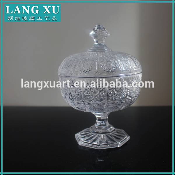crystal container candy jar with lid small decorative glass jars and lids