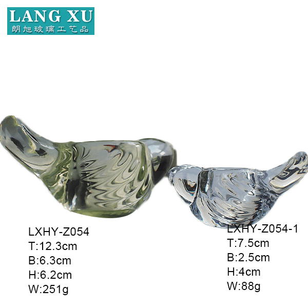 china wholesale Long Stem Candle Holder Factories - unique home goods crystal glass bird animal tealight candle holder – Langxu