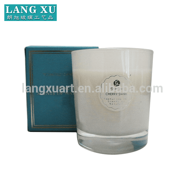 china wholesale Glass Candle Jar With Lid Factories - LXFJ001 size 7.2×8.5cm wax 130g burning time 21hours metallic color scented paraffin candle in glass jar – Langxu