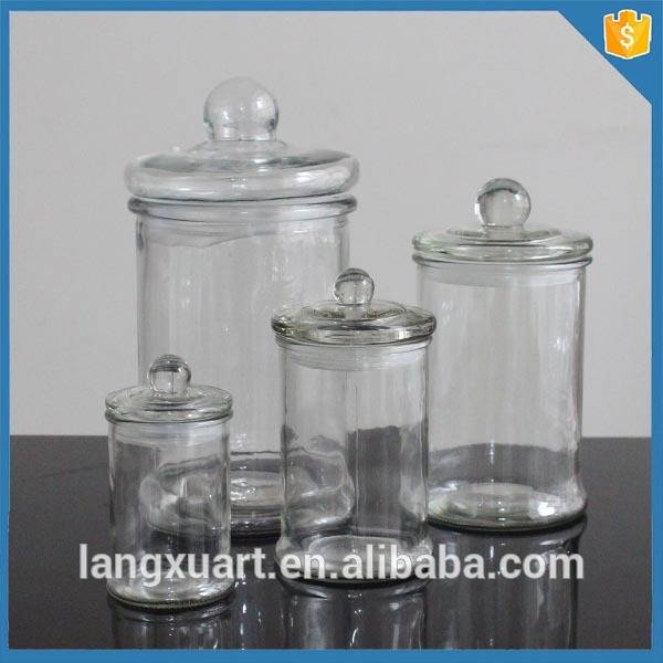 Black Glass Candle Jars Suppliers - food grade Big food candy jar storage jar 24oz glass jar – Langxu