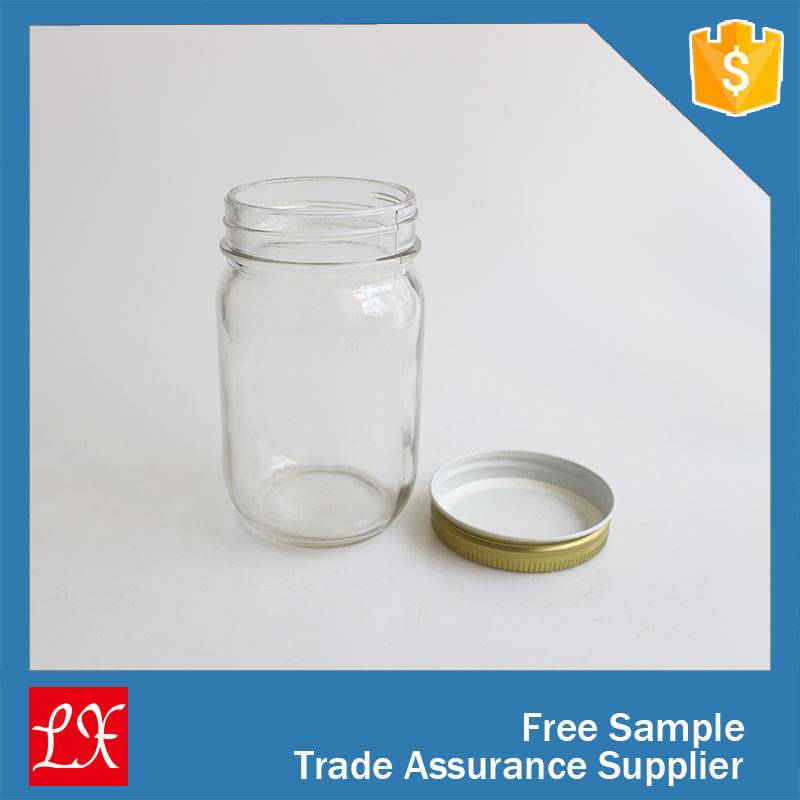 Geo Cut Glass Candle Jar Suppliers - custom made 8oz 12oz discount jam glass jars – Langxu