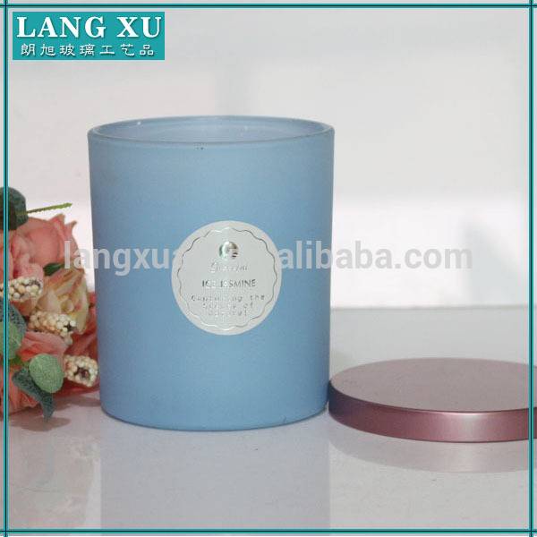 Glass Candle Jar pricelist - round shape decorative glass candle containers with lid – Langxu