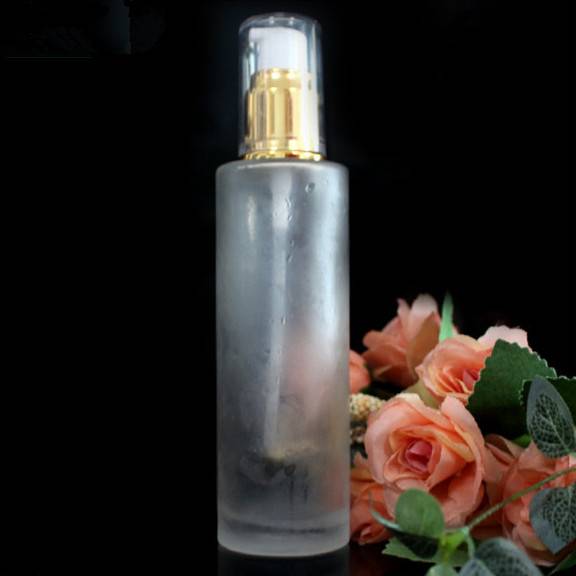 china wholesale Frosted Glass Candle Jar With Lid quotes - 100ml frosted glass lotion pump spray bottle packaging perfume jars – Langxu
