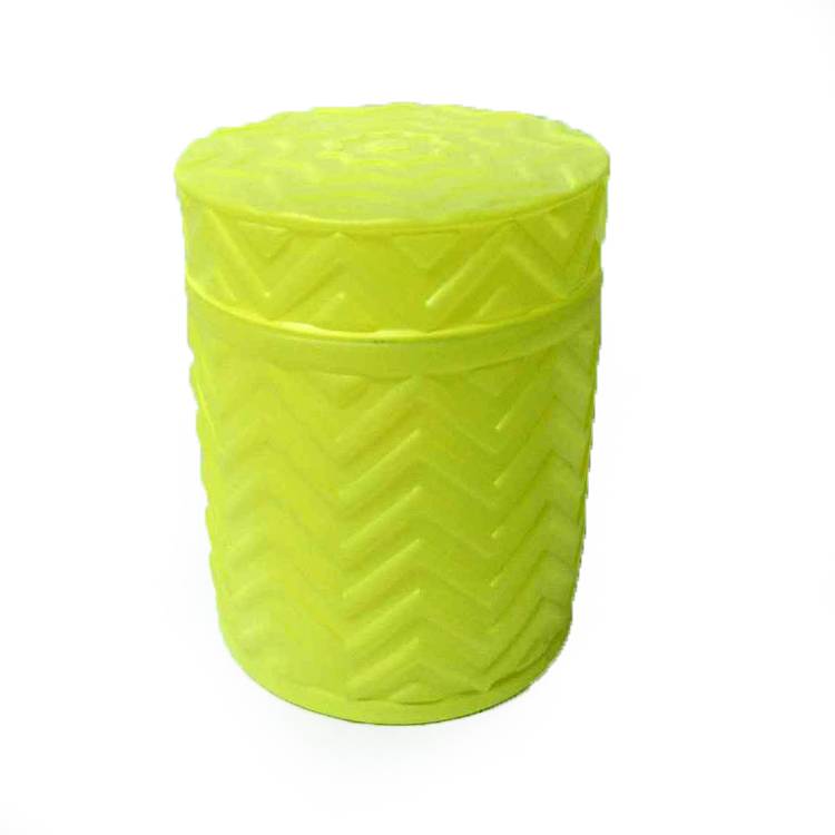 LX classical iridescent color green customized candle jar FAJ7492