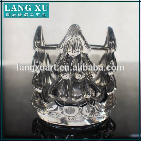 china wholesale Bling Candle Holder pricelist - Decorative clear christmas glass candle holders – Langxu