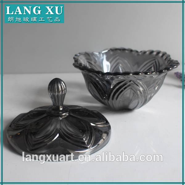 Black Glass Candle Jar Manufacturers - LX-T082 Cheap Price black glass jar for food candy as gift – Langxu