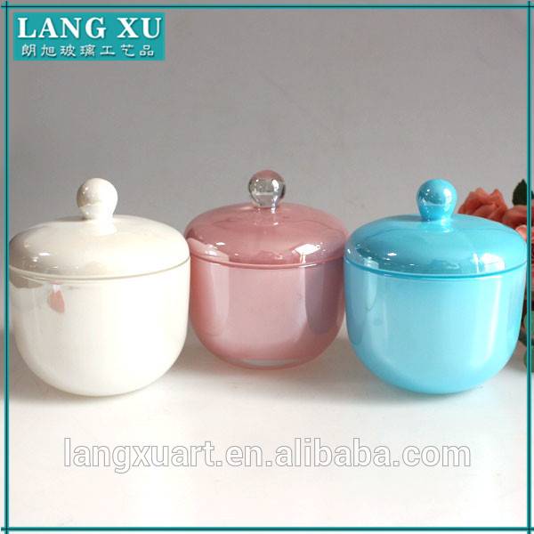Candle Jar With Box Manufacturers - wholesale glossy colored ginger jars with colored lid – Langxu