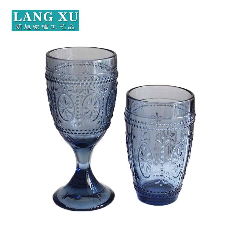Cheap PriceList for Green Wine Glass - LXHY-S003 Crystal glass red wine colored glass antique goblet – Langxu