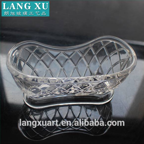 china wholesale Candle Holder Taper Factories - bathtub shape glass soap holder shaving soap container – Langxu