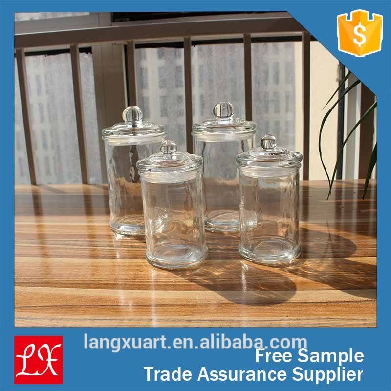 china wholesale Home Decor Candle Stick Holders Manufacturers - glass jar candle Glass candle jar with lid – Langxu