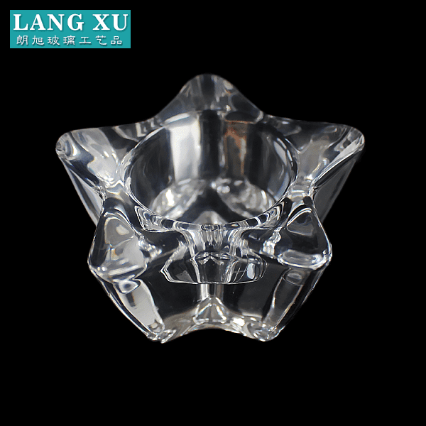 china wholesale Elephant Candle Holders pricelist - LXHY-Z091 crystal clear star shape glass tealight candle holder – Langxu