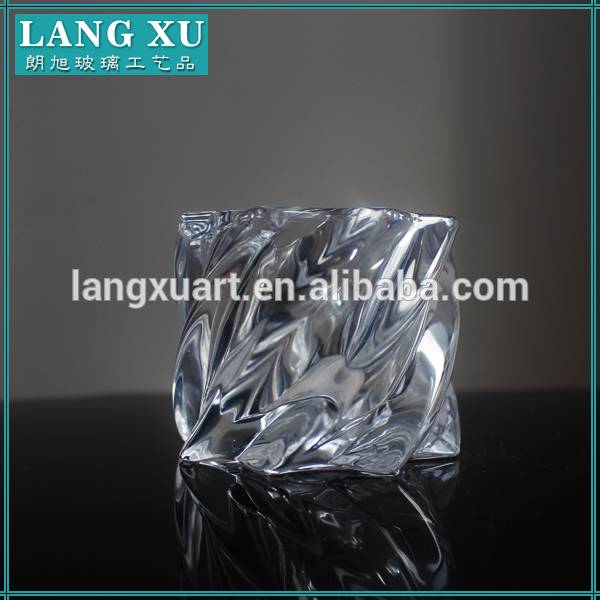 china wholesale Cheap_Candle_Holders quotes - New design popular shape crystal twisted bulk glass candle holders wholesale – Langxu