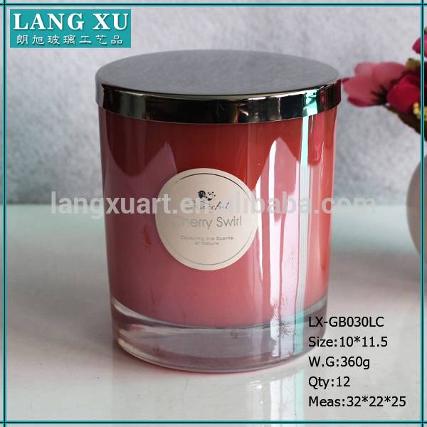 china wholesale Black Glass Jars For Candle Making - supply high quality massage red glass candle jars – Langxu