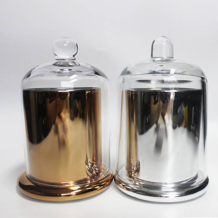 china wholesale Copper Candle Jars Manufacturers - mirror effect copper silver candle glass jar set – Langxu