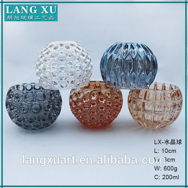 china wholesale Candle Holder For Home Decor - electroplate crystal round candle box globe candle holder – Langxu