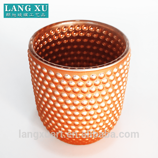china wholesale Gold Candle Jars Suppliers - excellent quality glass candle jar with glass cover wholesale – Langxu