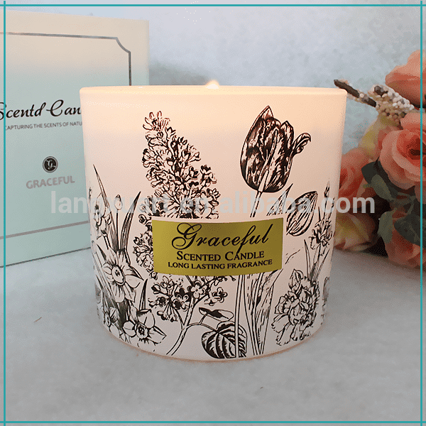 china wholesale Matte Candle Jar pricelist - luxury boxes glass white ceramic effect frosted candle jar for candle – Langxu