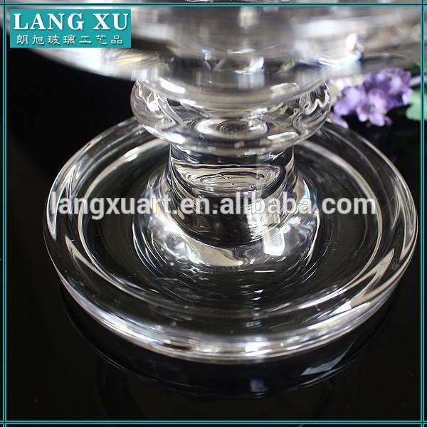 china wholesale Pineapple Candle Holder pricelist - Bamboo joint clear glass pillar candle stand – Langxu
