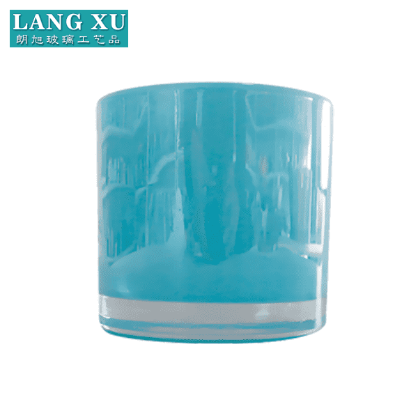LXHY778 Empty large colored candle glass container