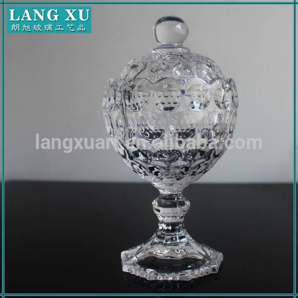 Candle Jars In Bulk Suppliers - Delivery Globally custom tempered bubble glass jar with stem – Langxu