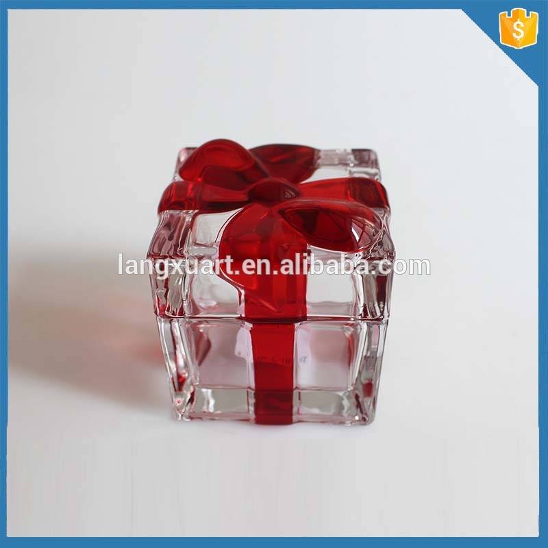 Candle Jars With Wooden Lids Factories - Vintage Color Covered Glass Candy Trinket Dish – Langxu