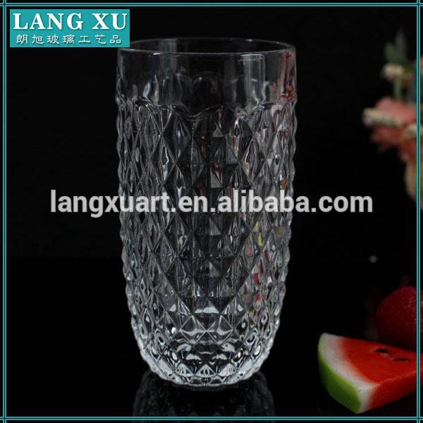 Lowest Price for White Candle Holder - luxury tall carved glass candle jar for decoration – Langxu