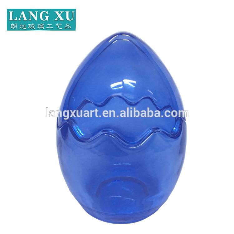 china wholesale Black Candle Glass Jar Suppliers - LXHY-T092 decorative egg shaped candy glass jar terrarium – Langxu