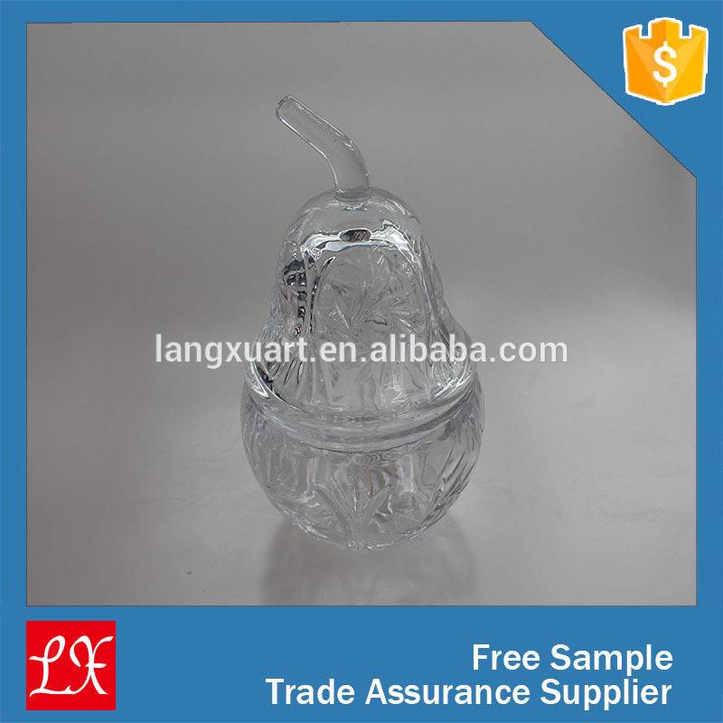 Matte Candle Jar Factory - Pear Shaped glass dessert jar Wholesaler – Langxu