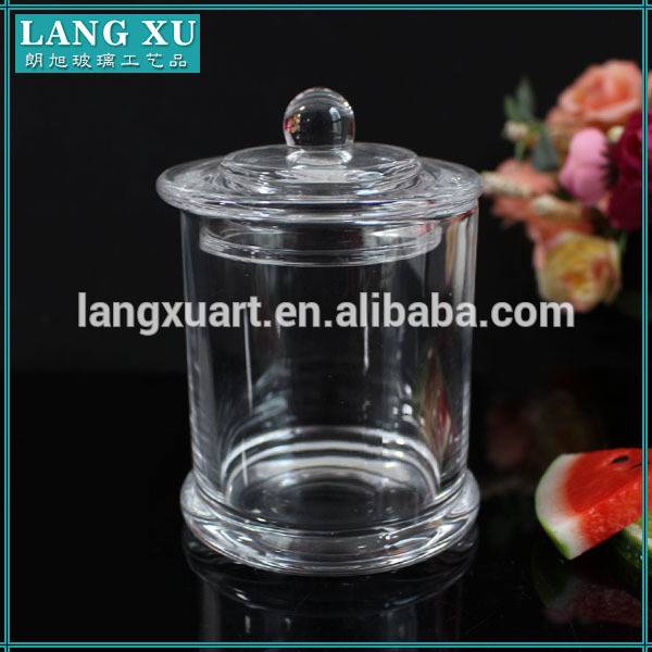 Amber Candle Jar Suppliers - Wholesale clear glass candle jars with lids glass jar candle holder – Langxu