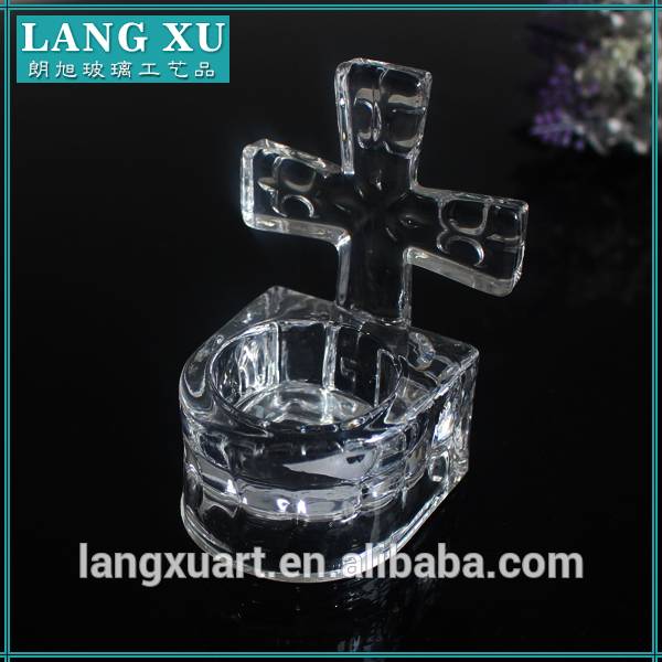 china wholesale Star Candle Holder Factory - crystal church cross tea light holder – Langxu