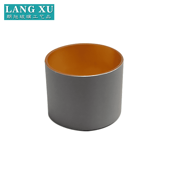 Frosted Glass Candle Jar With Lid Suppliers - LXHY778 High quality personalized round glass candle jars – Langxu