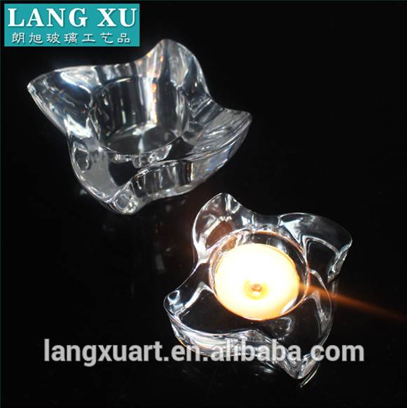 china wholesale Bling Candle Holder Factory - LXHY-Z084 new design darts shaped colored glass votive mini tea light candle holder insert – Langxu